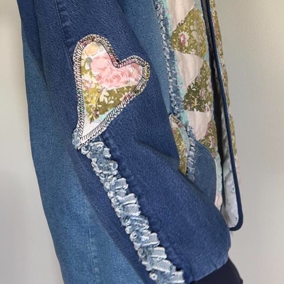 Hand made quilted denim jacket - Picture 5 of 5